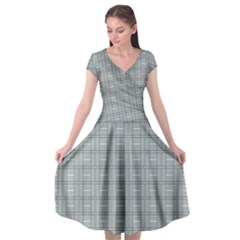 Pattern Shapes Cap Sleeve Wrap Front Dress by HermanTelo