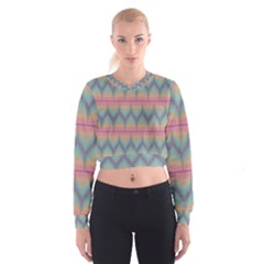 Pattern Background Texture Colorful Cropped Sweatshirt by HermanTelo