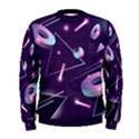 Retrowave Aesthetic vaporwave retro memphis pattern 80s design geometrical shapes futurist pink blue 3D Men s Sweatshirt View1