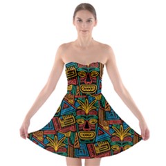 Boho Pattern 2 Strapless Bra Top Dress by designsbymallika