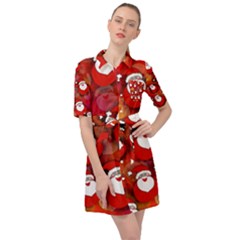 Santa Clause Belted Shirt Dress by HermanTelo