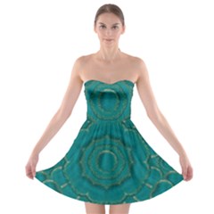Over The Calm Sea Is The Most Beautiful Star Strapless Bra Top Dress by pepitasart
