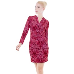 Background Abstract Surface Red Button Long Sleeve Dress by HermanTelo