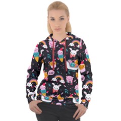Colorful Funny Christmas Pattern Merry Xmas Women s Overhead Hoodie by Vaneshart