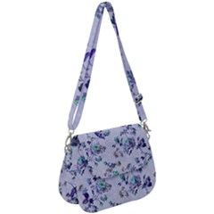 Vintage Roses Purple Saddle Handbag by retrotoomoderndesigns