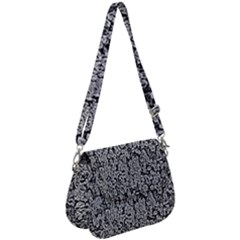 Black And White Abstract Saddle Handbag by retrotoomoderndesigns