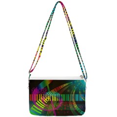 Music Piano Treble Clef Clef Double Gusset Crossbody Bag by Vaneshart