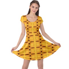 Digital Illusion Cap Sleeve Dress by Sparkle