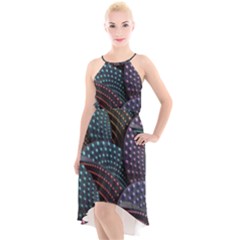 Fractal Sells High-low Halter Chiffon Dress  by Sparkle