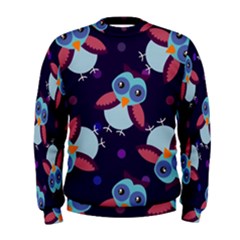 Owl Pattern Background Men s Sweatshirt by Vaneshart