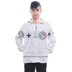 I Had To Pause My Game To Be Here Men s Half Zip Pullover by ChezDeesTees