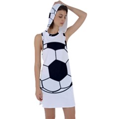 Soccer Lovers Gift Racer Back Hoodie Dress by ChezDeesTees