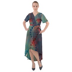 Flower Dna Front Wrap High Low Dress by RobLilly