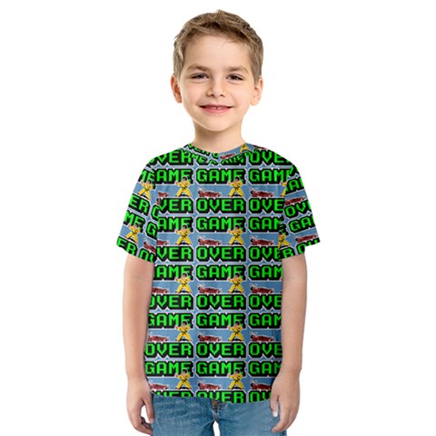Game Over Karate And Gaming - Pixel Martial Arts Kids  Sport Mesh Tee by DinzDas