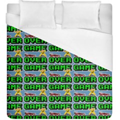 Game Over Karate And Gaming - Pixel Martial Arts Duvet Cover (king Size) by DinzDas