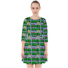 Game Over Karate And Gaming - Pixel Martial Arts Smock Dress by DinzDas