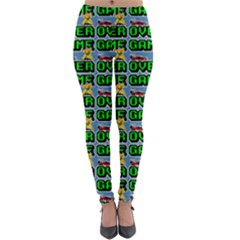 Game Over Karate And Gaming - Pixel Martial Arts Lightweight Velour Leggings by DinzDas