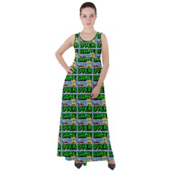 Game Over Karate And Gaming - Pixel Martial Arts Empire Waist Velour Maxi Dress by DinzDas