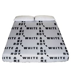 White And Nerdy - Computer Nerds And Geeks Fitted Sheet (queen Size) by DinzDas