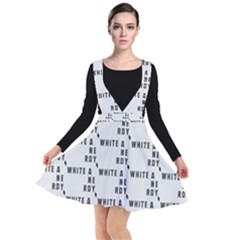 White And Nerdy - Computer Nerds And Geeks Plunge Pinafore Dress by DinzDas