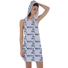 White And Nerdy - Computer Nerds And Geeks Racer Back Hoodie Dress by DinzDas