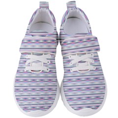 Pastel Lines, Bars Pattern, Pink, Light Blue, Purple Colors Women s Velcro Strap Shoes by Casemiro