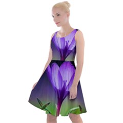 Floral Nature Knee Length Skater Dress by Sparkle