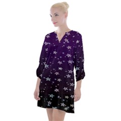 Stars Open Neck Shift Dress by Sparkle