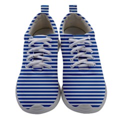 Classic Marine Stripes Pattern, Retro Stylised Striped Theme Athletic Shoes by Casemiro