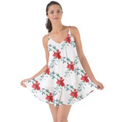 Poppies Pattern, Poppy Flower Symetric Theme, Floral Design Love The Sun Cover Up by Casemiro