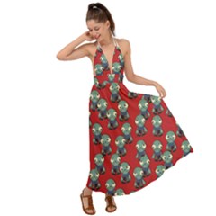 Zombie Virus Backless Maxi Beach Dress by helendesigns