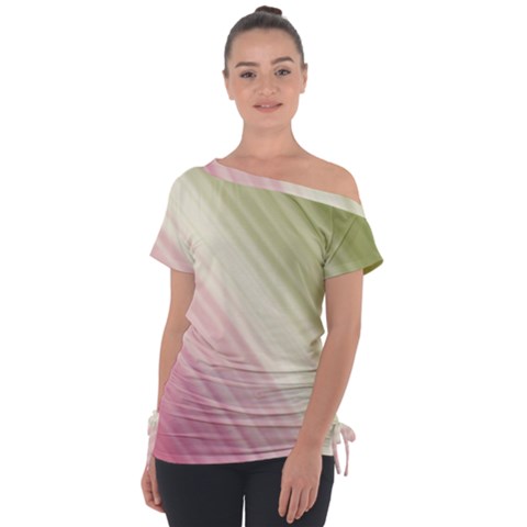 Pink Green Tie-up Tee by Sparkle
