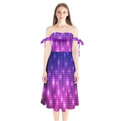 Shiny Stars Shoulder Tie Bardot Midi Dress by Sparkle