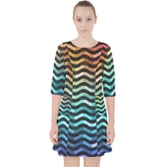 Digital Waves Pocket Dress by Sparkle