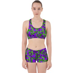 Purple And Green Camouflage Work It Out Gym Set by SpinnyChairDesigns