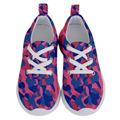 Blue And Pink Camouflage Pattern Running Shoes by SpinnyChairDesigns