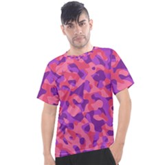 Pink And Purple Camouflage Men s Sport Top by SpinnyChairDesigns