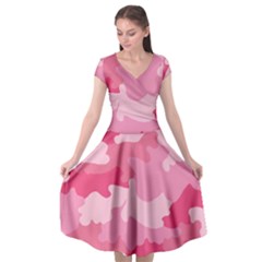 Camo Pink Cap Sleeve Wrap Front Dress by MooMoosMumma
