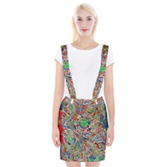 Pop Art - Spirals World 1 Braces Suspender Skirt by EDDArt
