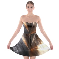 Digital Geometry Strapless Bra Top Dress by Sparkle