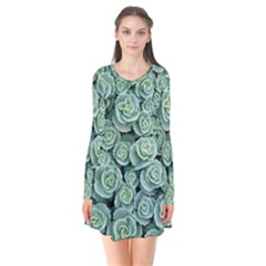 Realflowers Long Sleeve V-neck Flare Dress by Sparkle