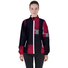 Abstract Tiles Women s High Neck Windbreaker by essentialimage
