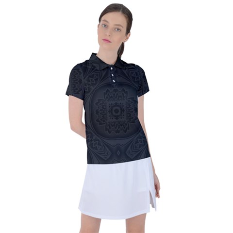 Black And Gray Women s Polo Tee by Dazzleway