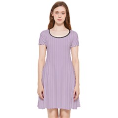 Wisteria Purple - Inside Out Cap Sleeve Dress by FashionLane