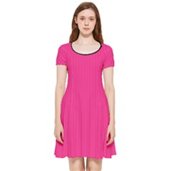 Deep Hot Pink - Inside Out Cap Sleeve Dress by FashionLane