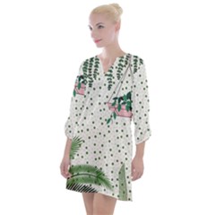 Plants Flowers Nature Blossom Open Neck Shift Dress by Mariart