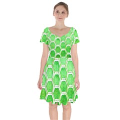 Hexagon Windows Short Sleeve Bardot Dress by essentialimage