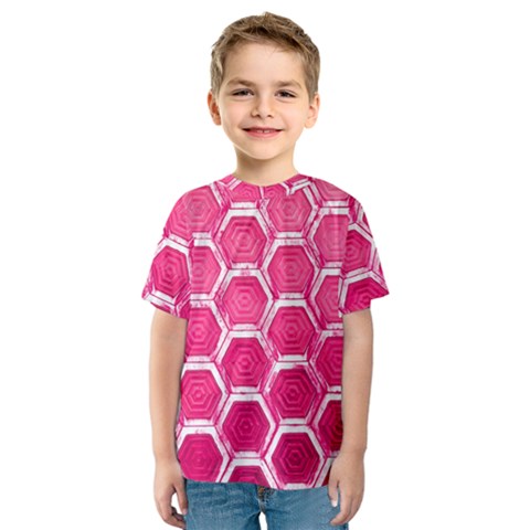 Hexagon Windows Kids  Sport Mesh Tee by essentialimage