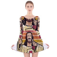 Got Christ? Long Sleeve Velvet Skater Dress by Valentinaart