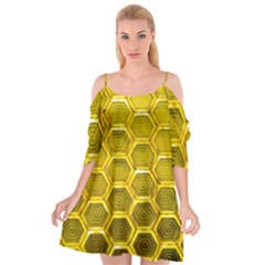 Hexagon Windows Cutout Spaghetti Strap Chiffon Dress by essentialimage